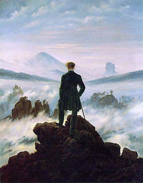 Caspar David Friedrich The wanderer above the sea of fog oil painting image